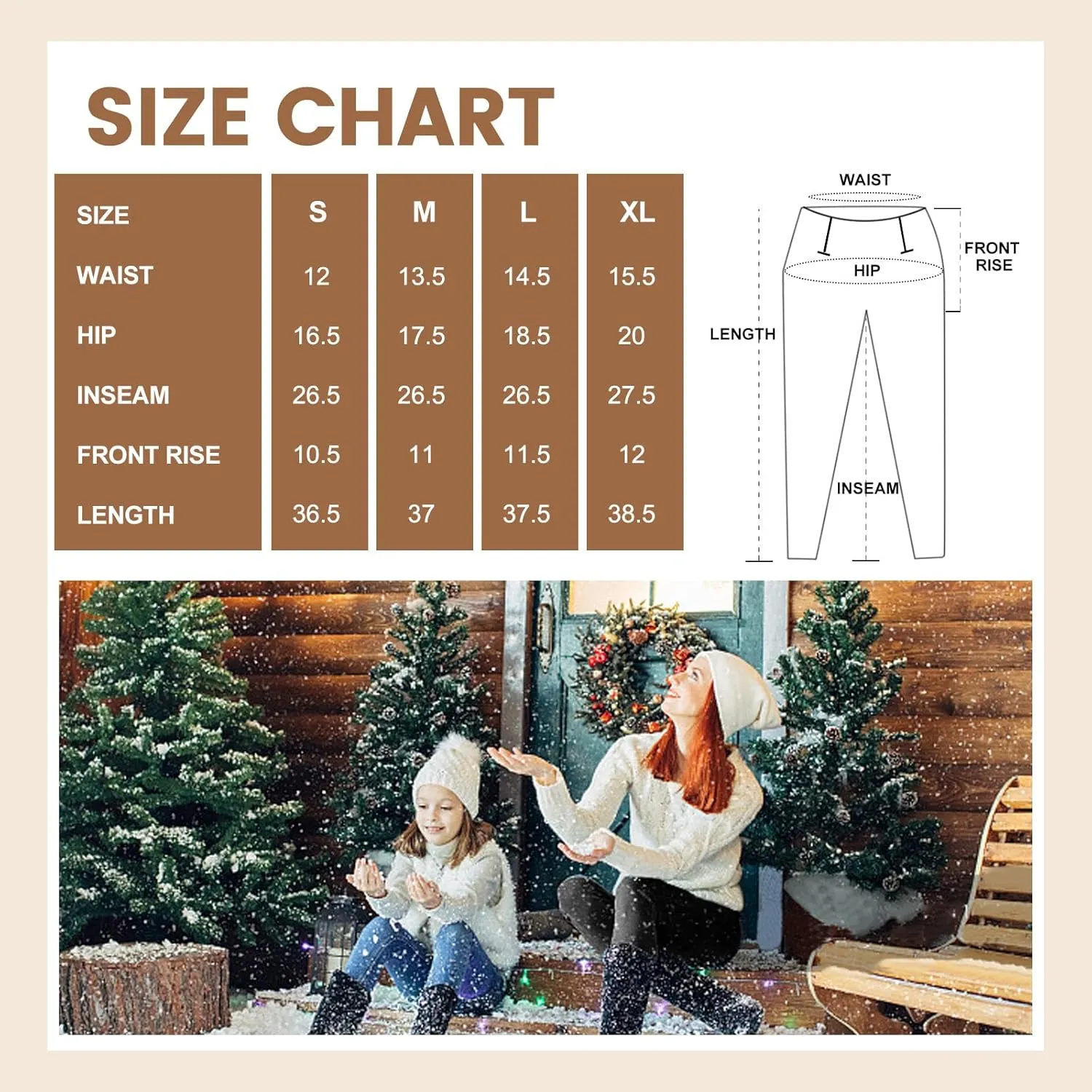 YOLIX 2 Pack Thick Fleece Lined Leggings Women with Pockets, Winter Black High Waisted Thermal Warm Yoga Pants